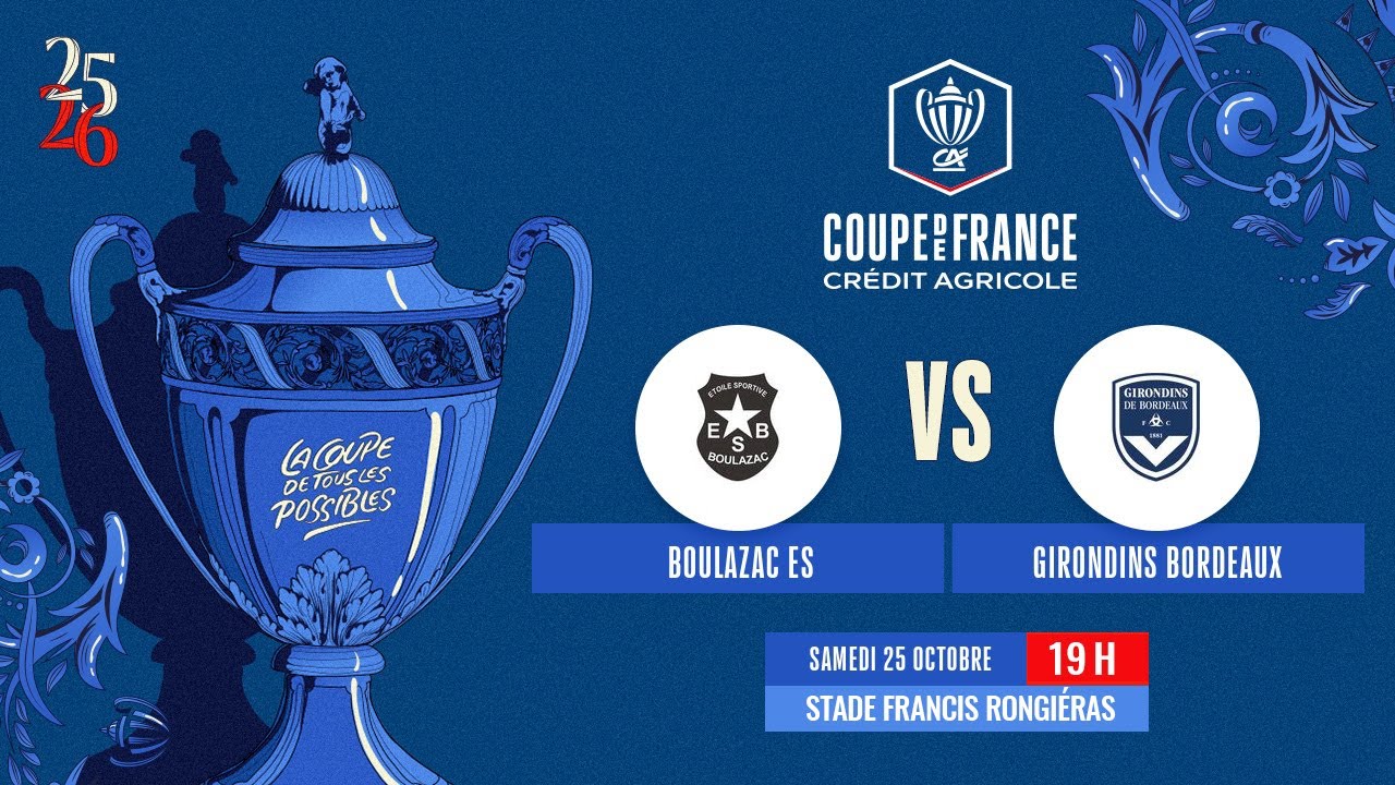 🔴 BOULAZAC 0 - 4 BORDEAUX  🎥 COUPE DE FRANCE CR&Eacute;DIT AGRICOLE  ( 6&egrave;me tour ) [REPLAY]