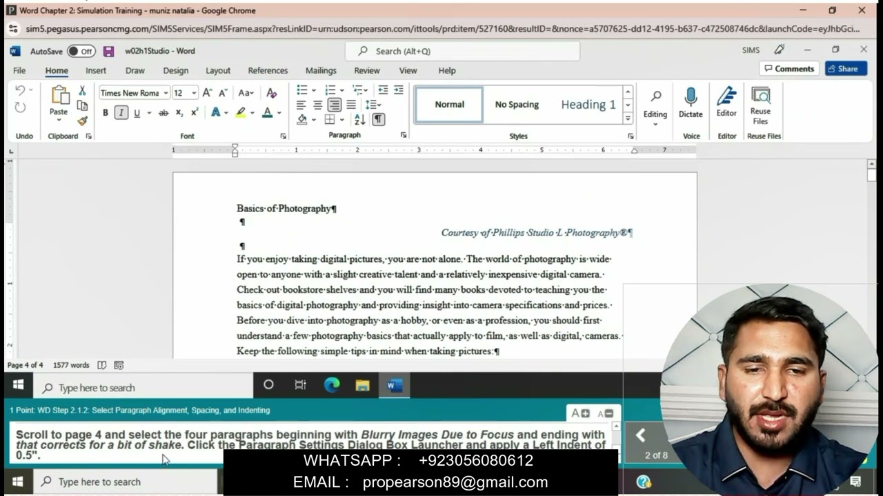 Word Chapter 2: Simulation Training | Simulation Exam | Simulation Training/Complete Solution