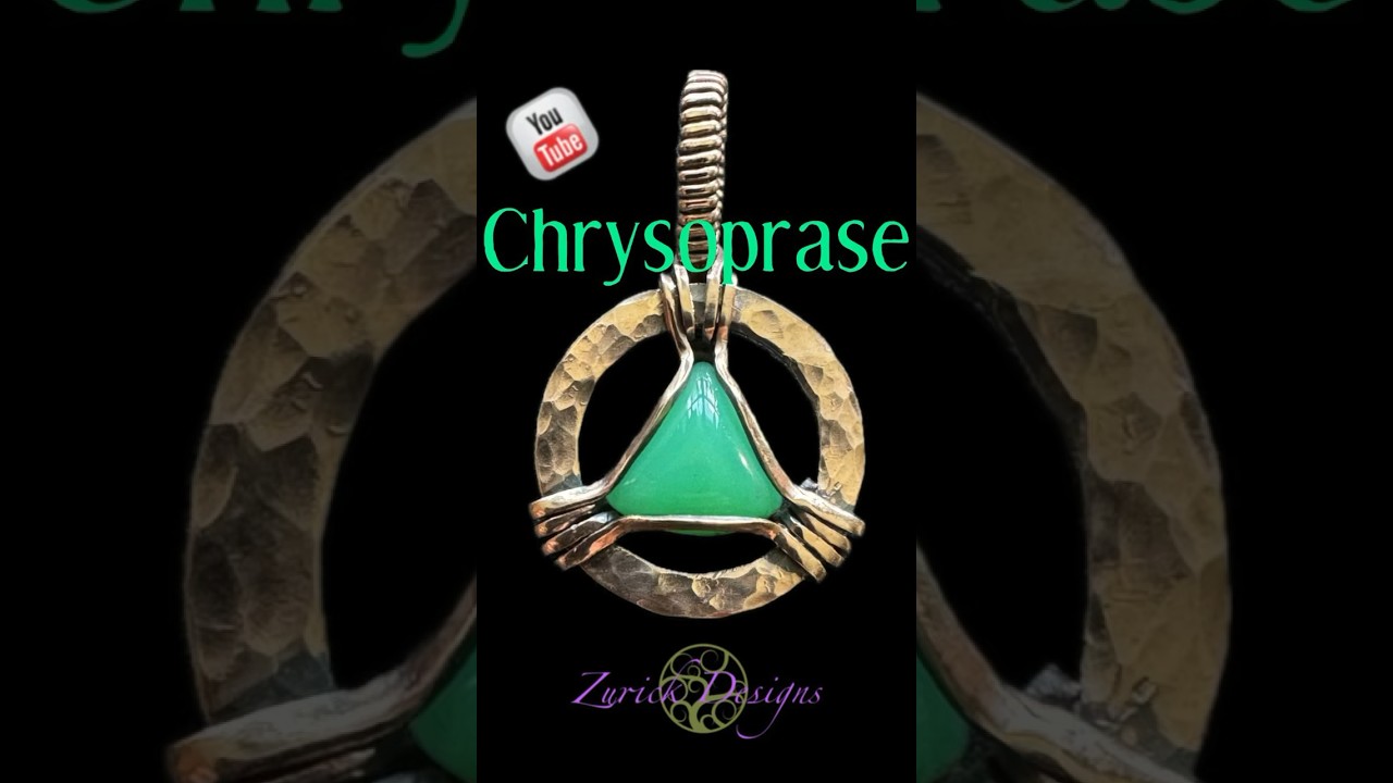 Watch How I Turn a Copper Washer into a Wire Wrapped Chrysoprase Pendant!