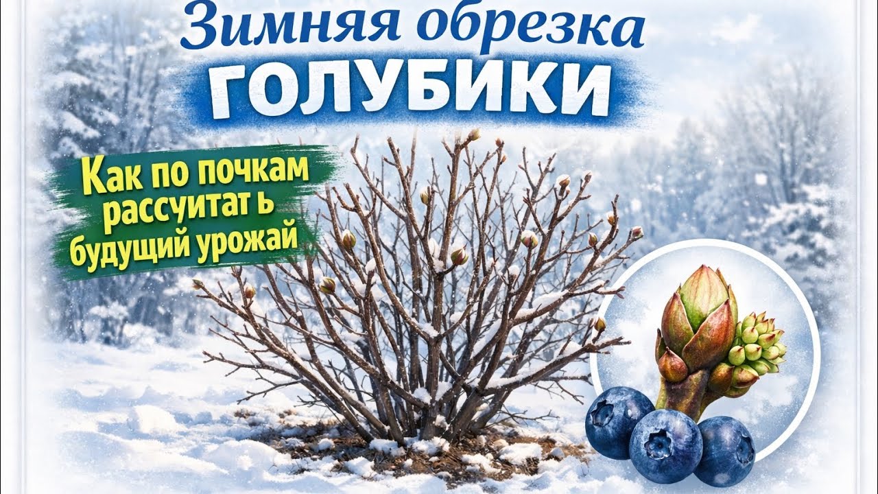 Зимняя обрезка голубики.