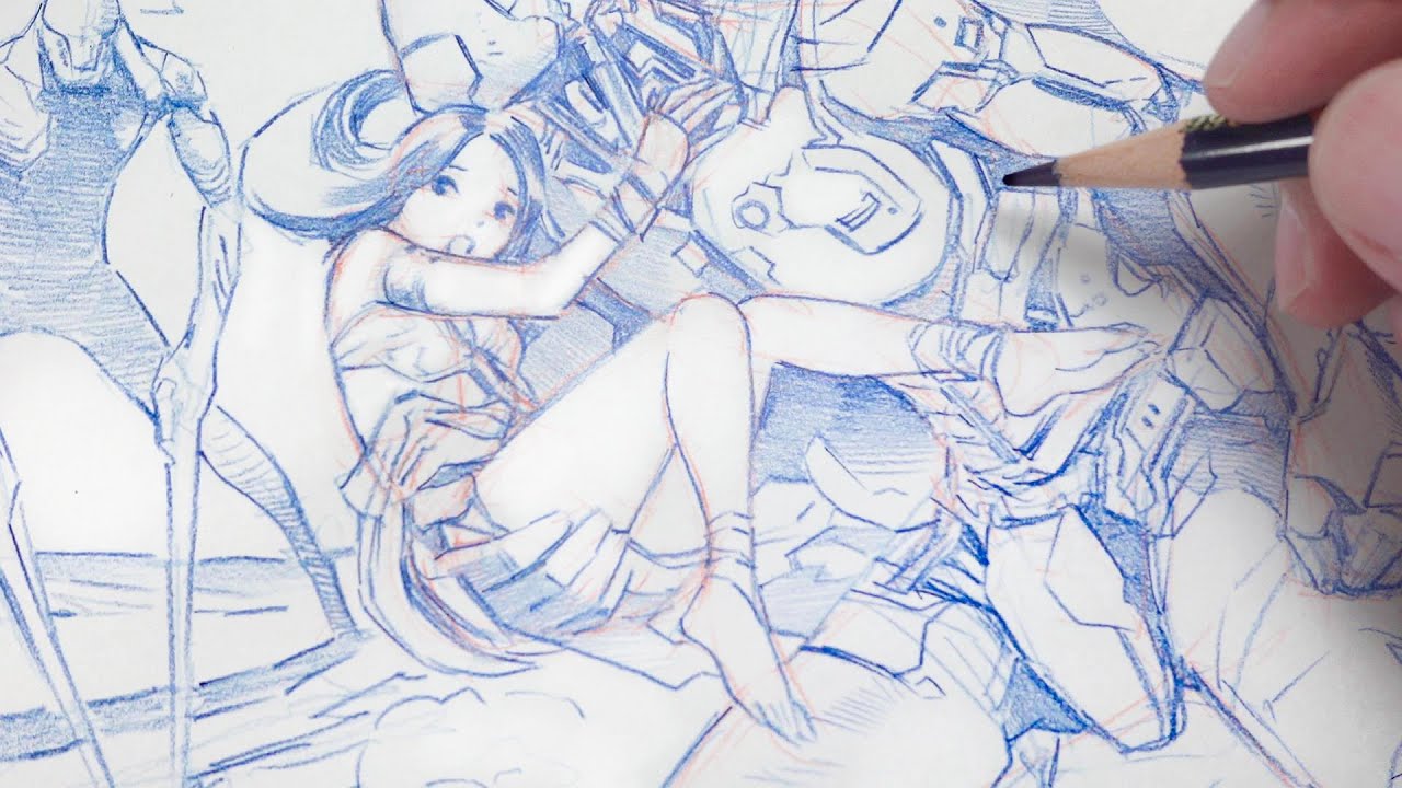 Image sketch : 赤青鉛筆で描くイメージスケッチ