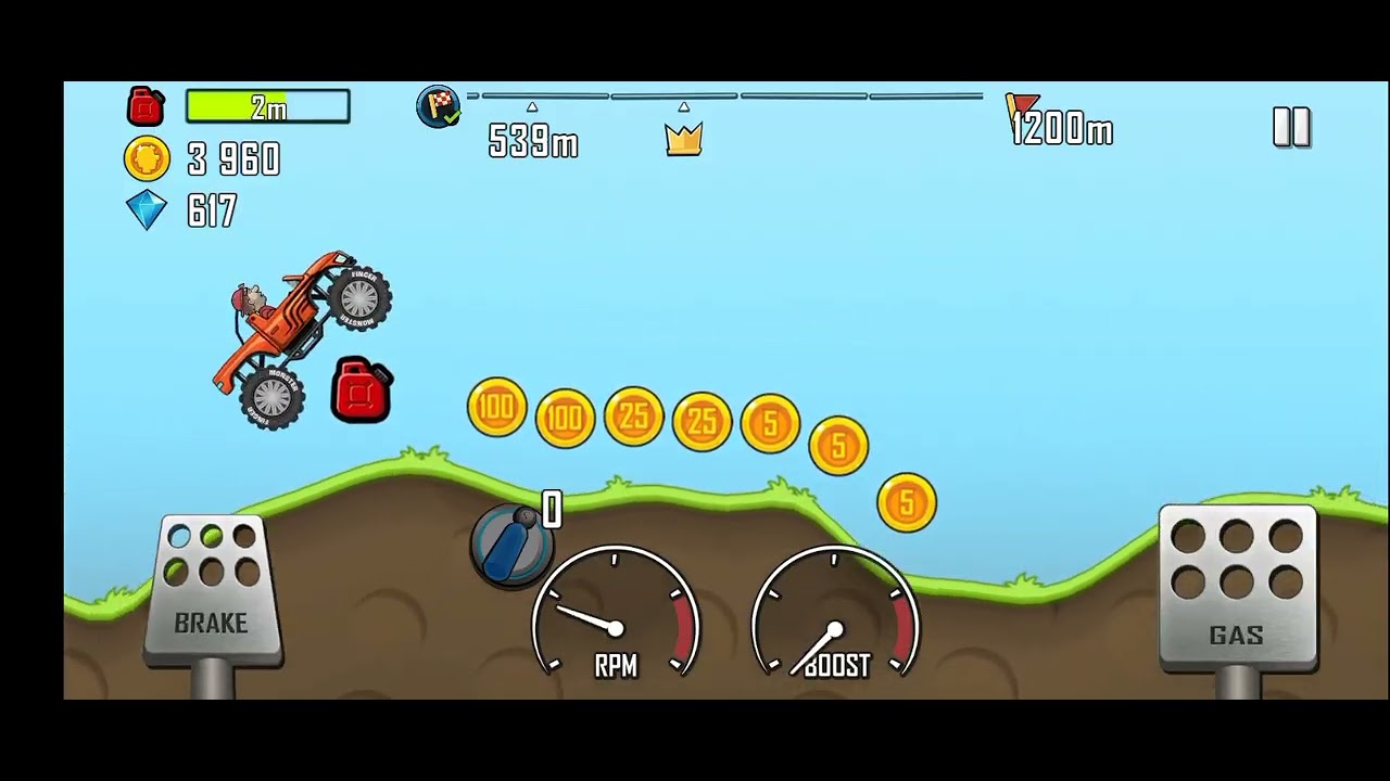 Hill climb Racing new record👑