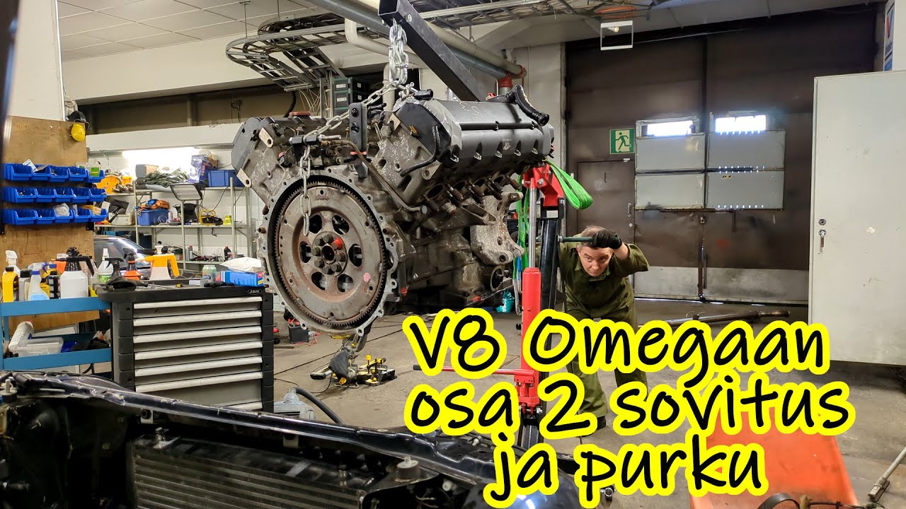 V8 Omegaan osa 2: Purku, moottorin sekä vaihdelaatikon sovitus