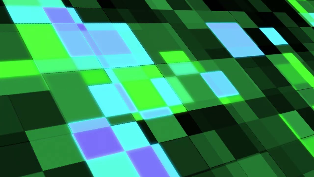 Green and Blue Digital Floor Animation