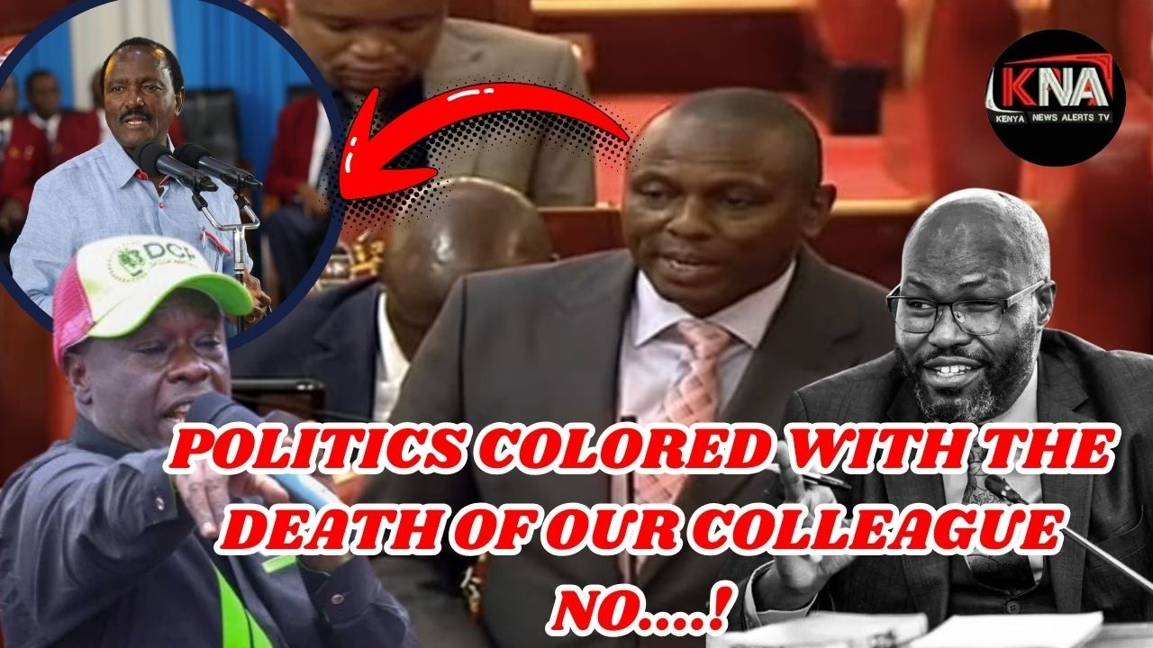 SHAME ON YOU GACHAGUA, KALONZO AND YOUR TEAM BY COLORING YOUR POLITICS, BY  DEATH OF OUR COLLEAGUE