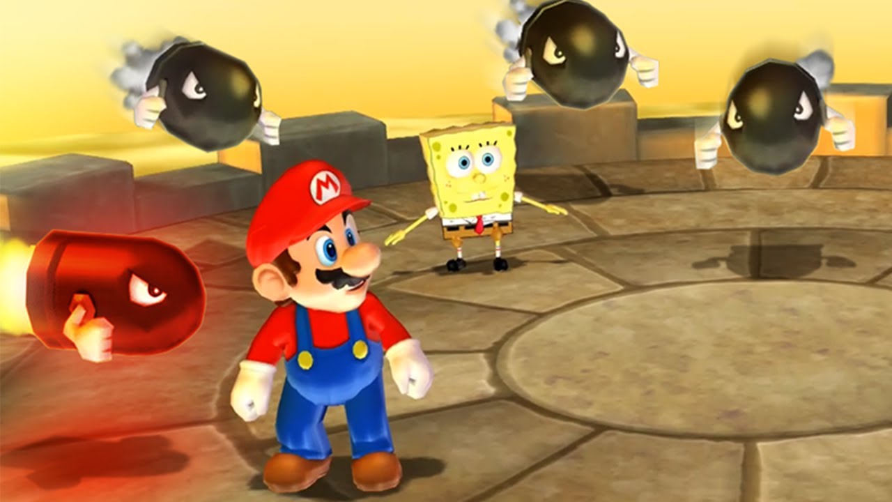 Mario Party 9 MInigames - Mario Vs Luigi Vs Spider Man Vs Spongebob (Master CPU)