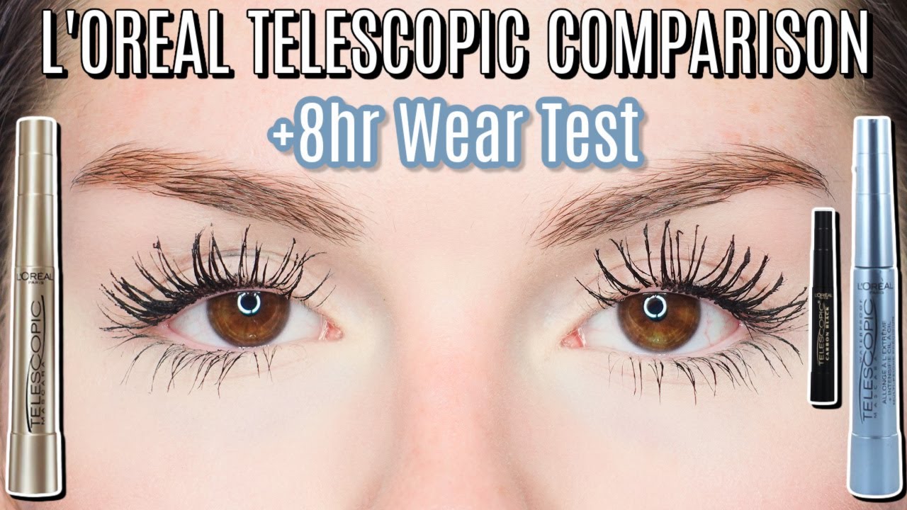 L'OREAL TELESCOPIC MASCARA ORIGINAL vs. WATERPROOF vs. CARBON BLACK REVIEW | BEST DRUGSTORE MASCARA