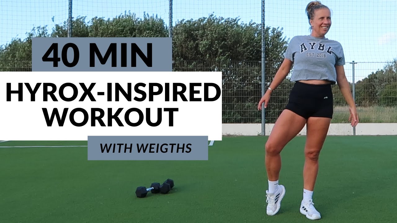 40 MIN HYROX- INSPIRED Home Workout with Weights  - Full Body HIIT Training 🔥