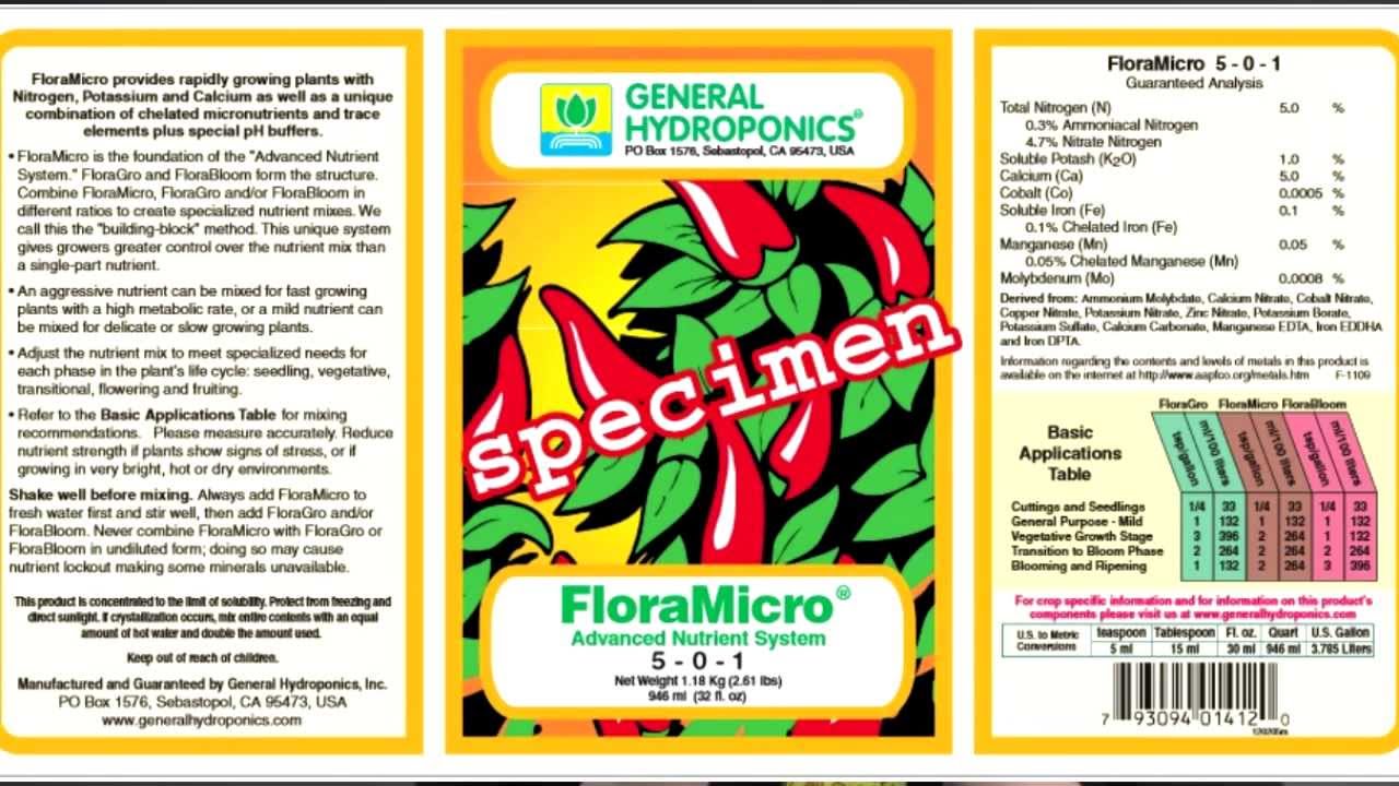 General Hydroponics Flora Micro