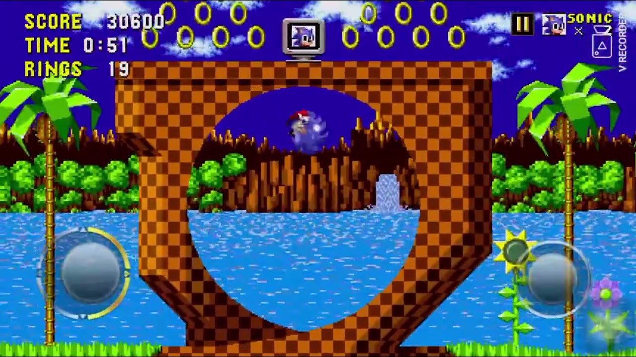 Sonic game Green Hill Zone Act2