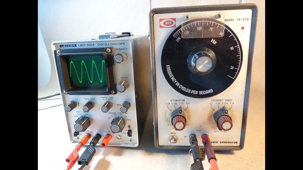 #leader  LBO-310A #oscilloscope  & TECH #tube  #audio  #generator  Model TE-22D