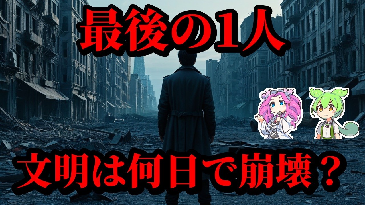 【驚愕】人類が消えて最後の1人に？生存と孤独の現実【ずんだもん＆ゆっくり解説】