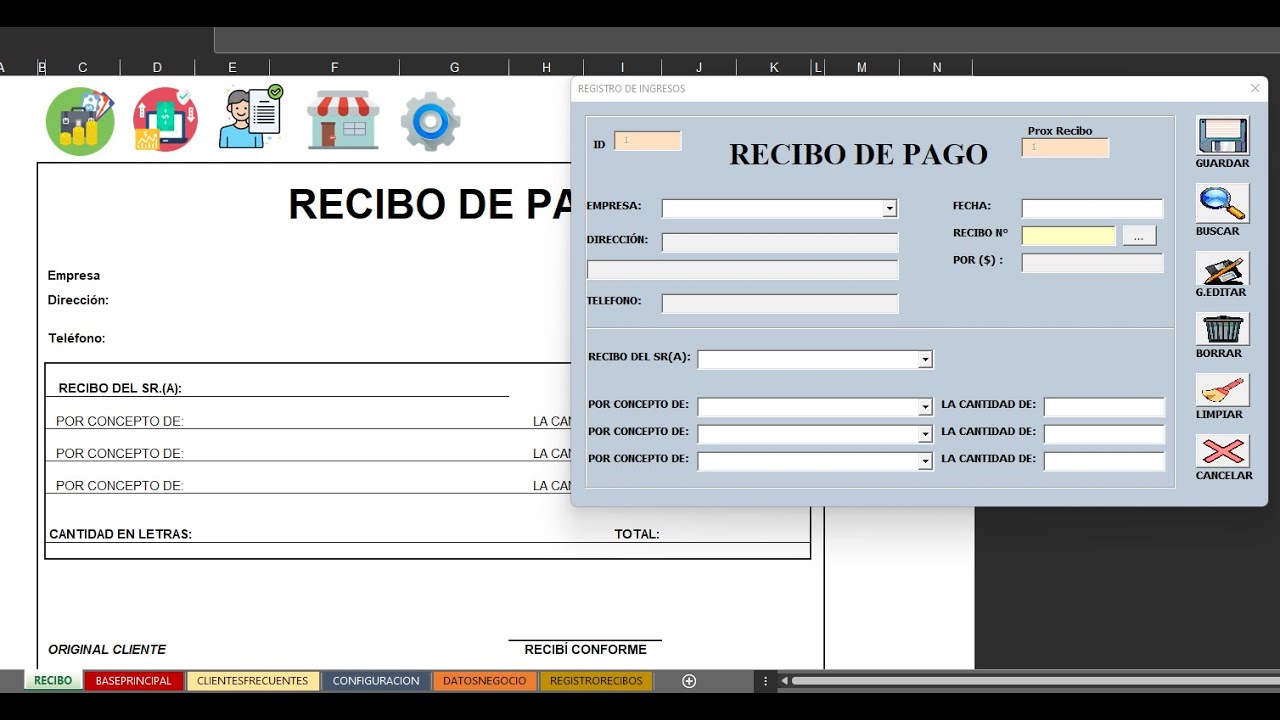 SISTEMA DE INGRESOS A TRAV&Eacute;S DE UN RECIBO DE PAGO PARTE 1