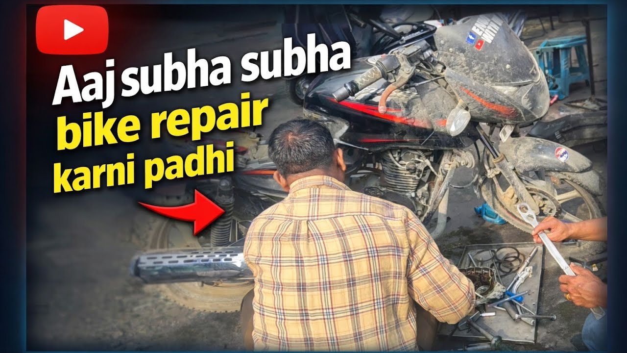 Aaj subha subha bike repair karni padi #Worst area of Chandigarh