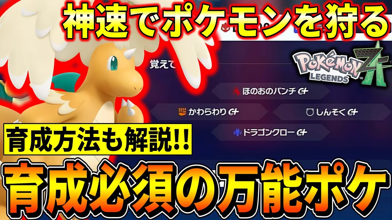 【ポケモンZA】瞬殺でポケモンを狩る『神速カイリュー』が育成必須なので解説します！！！(ZAロワイヤル∞)