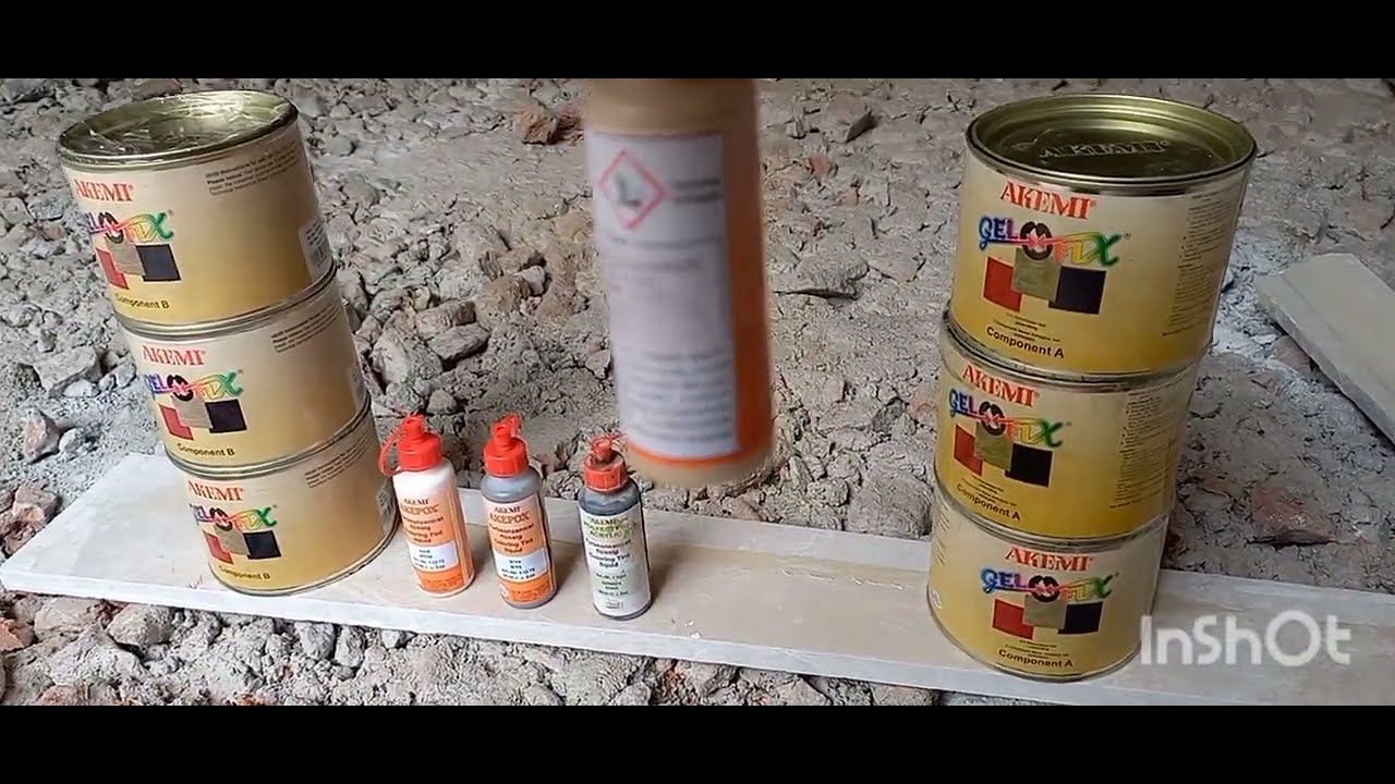 Italian marble fitting adhesive mixing