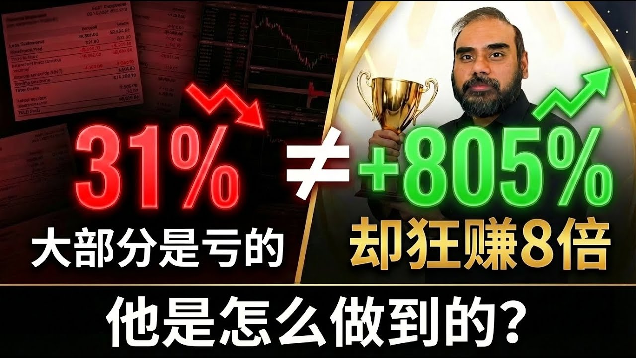 胜率31%却狂赚805%？2023美国投资大赛冠军：大多数人都被&ldquo;胜率&rdquo;骗了