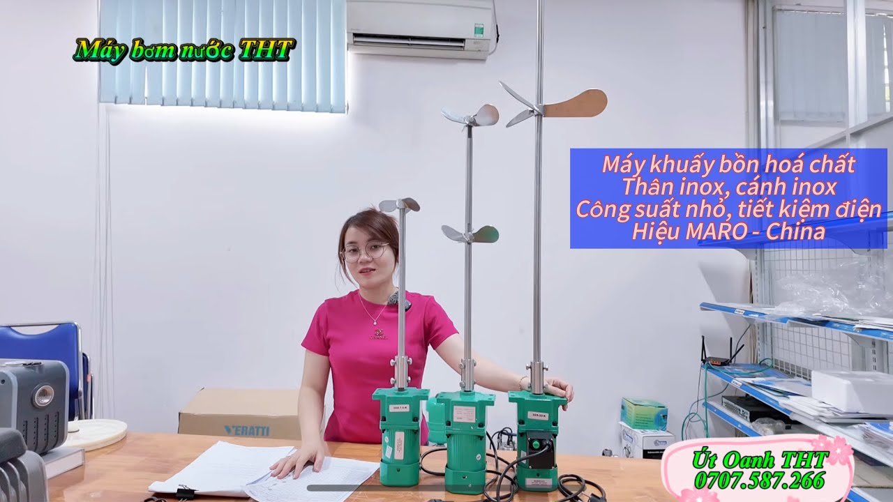 Máy khuấy bồn hoá chất đã bao gồm cánh khuấy inox 304 bền rẻ hiệu suất cao hiệu MARO, hàng có sẵn
