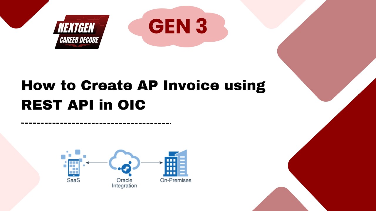 Создание счета-фактуры с использованием REST API в OIC | OIC Gen3