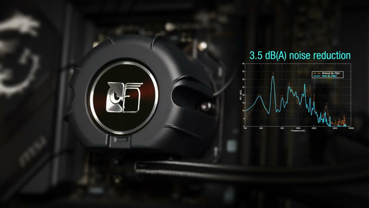 Asetek Emma V2 pump with and without NL-PNA1 pump noise absorber