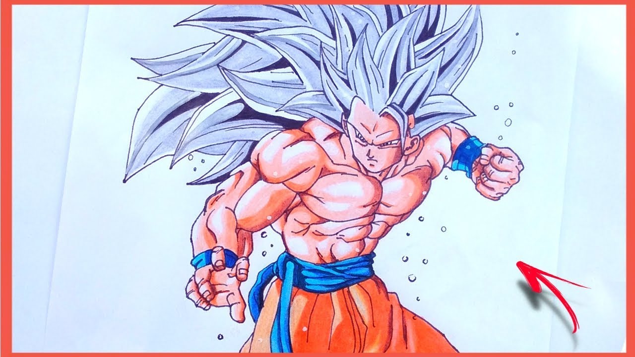 como desenhar o goku super sayajin 3 ultra instinto superior 🔥✅