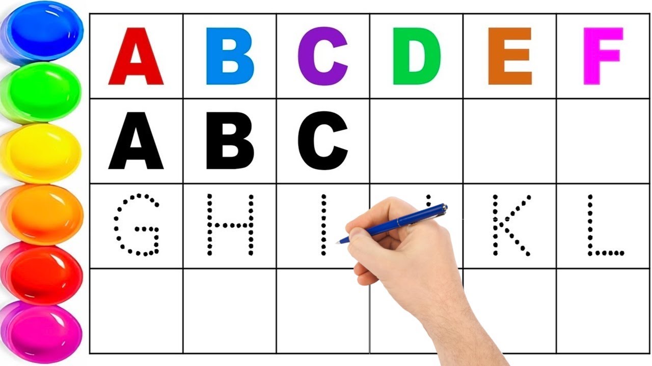 ABCD Writing and Coloring - Learn English Alphabets - Chinki Study Class