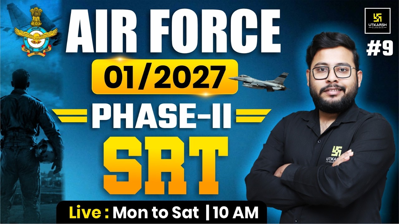 Air Force Phase 2 SRT Preparation | Agniveer Vayu 01/2027 Preparation | Vivek Sir | Utkarsh Defence