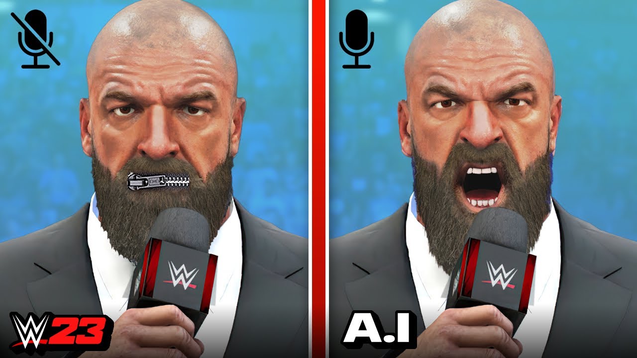 We Used Ai to Voice WWE Promos in WWE 2K23 (Real Voices)
