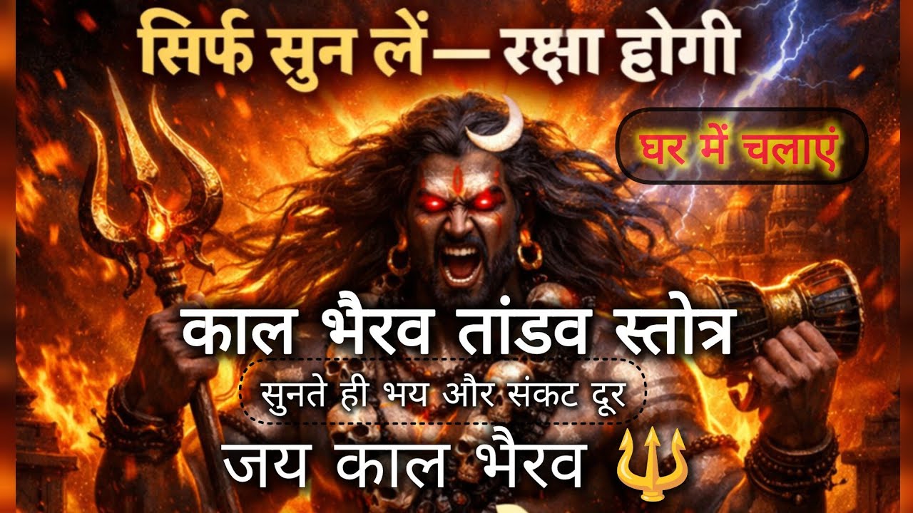 Kal Bhairav Stotra | घर में चलाएं — नकारात्मक ऊर्जा खत्म 🔱