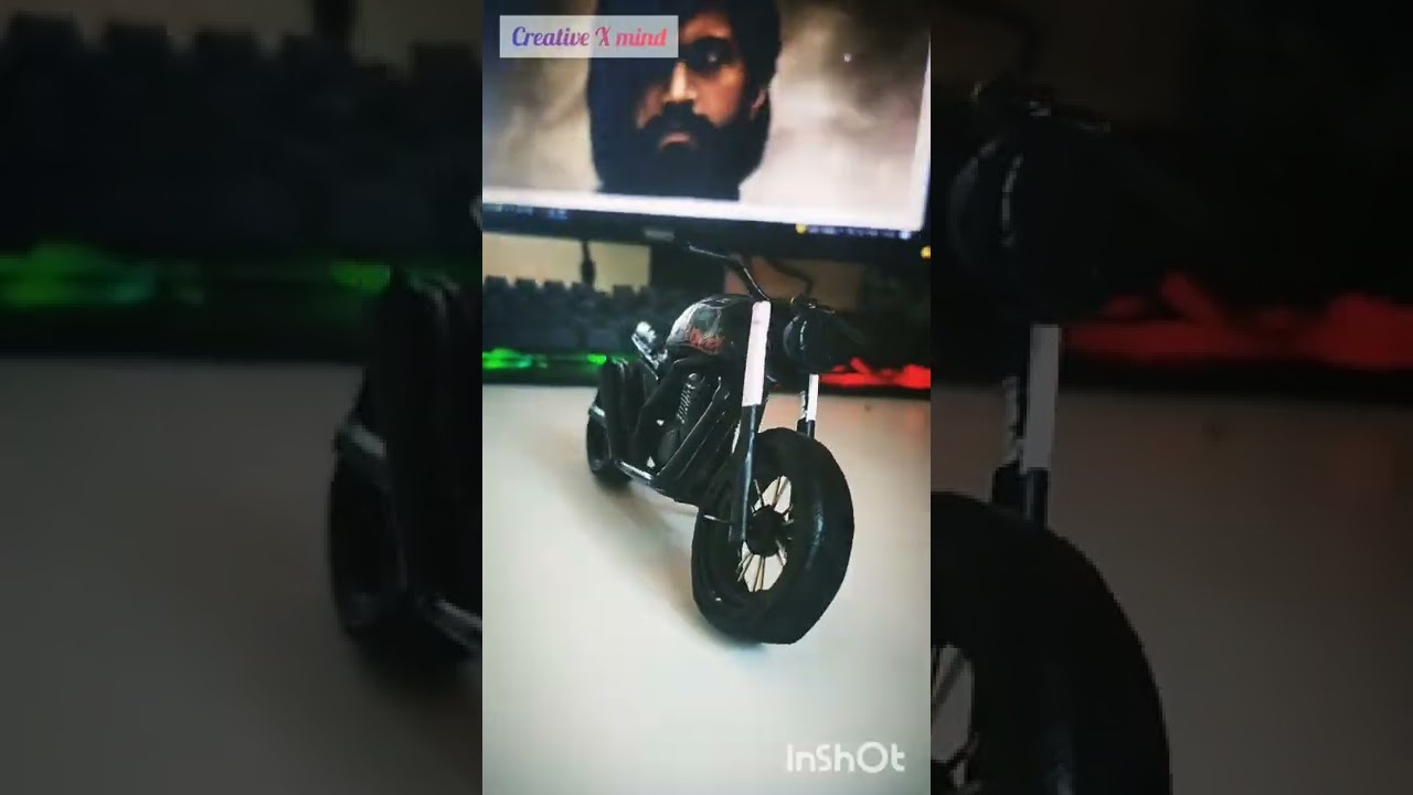 Hand made KGF bike.....🚲 Cardboard making.............✂️📐🗑️🖌️⚙️