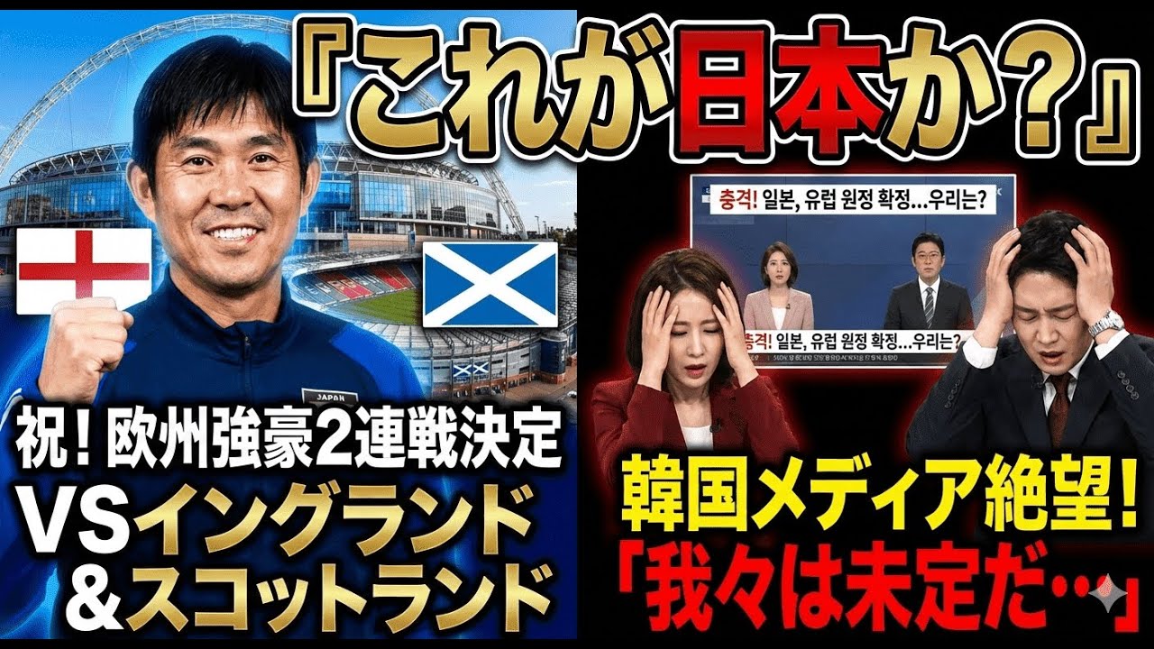 「これが日本か？」韓国メディアが危機感！日本代表3月欧州2連戦正式決定に「我々は未定だ…」