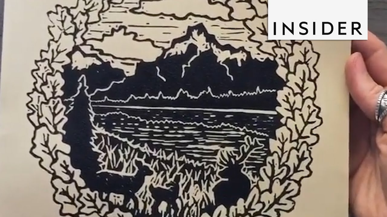 Carved Rubber Landscape Stamps