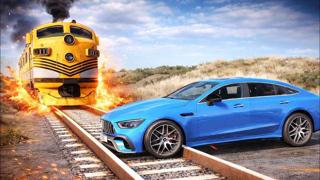 Cars vs Rails #1 – BeamNG.Drive