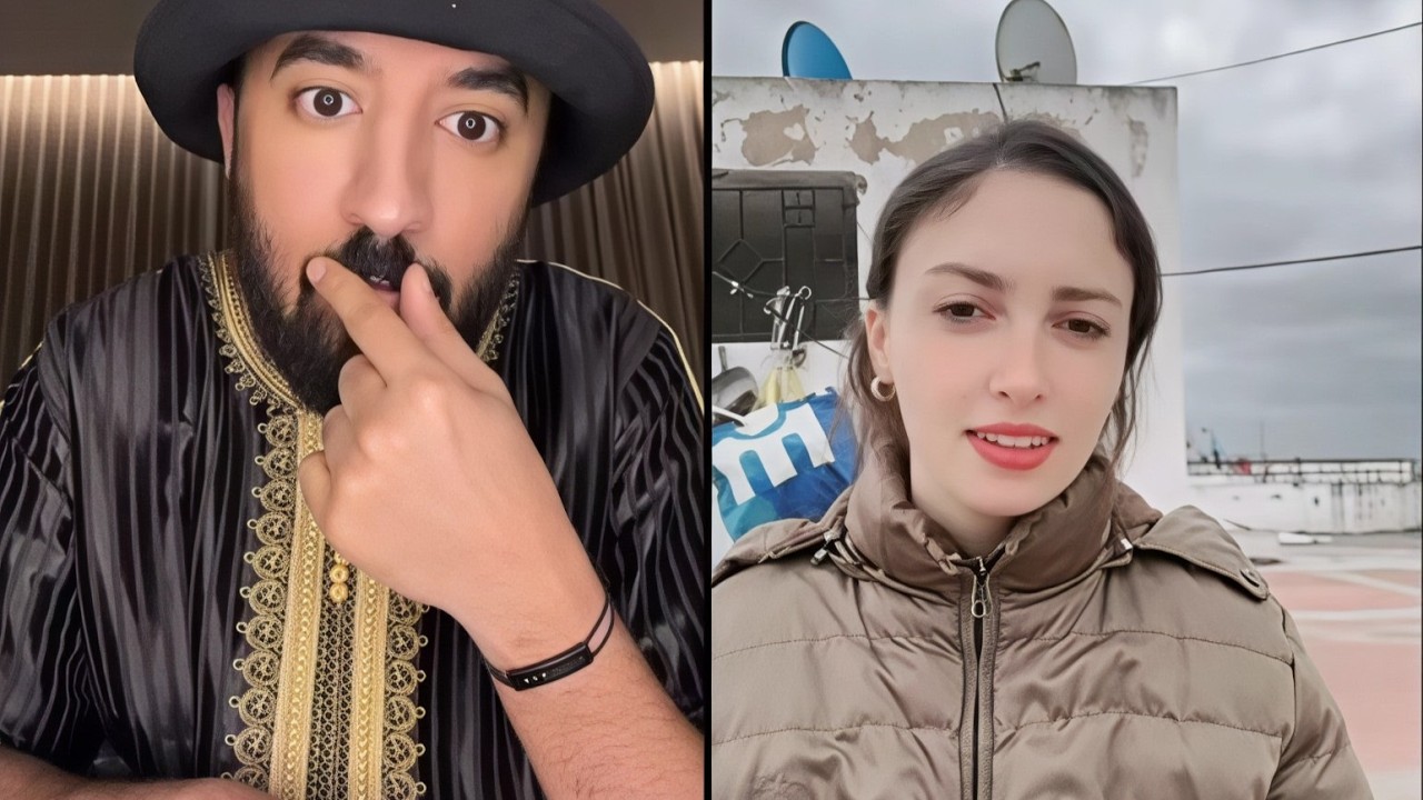 هستور نايف العنزي كيست مع بنت مغربية يحكي فرنسي دردشة وناسة ضحك