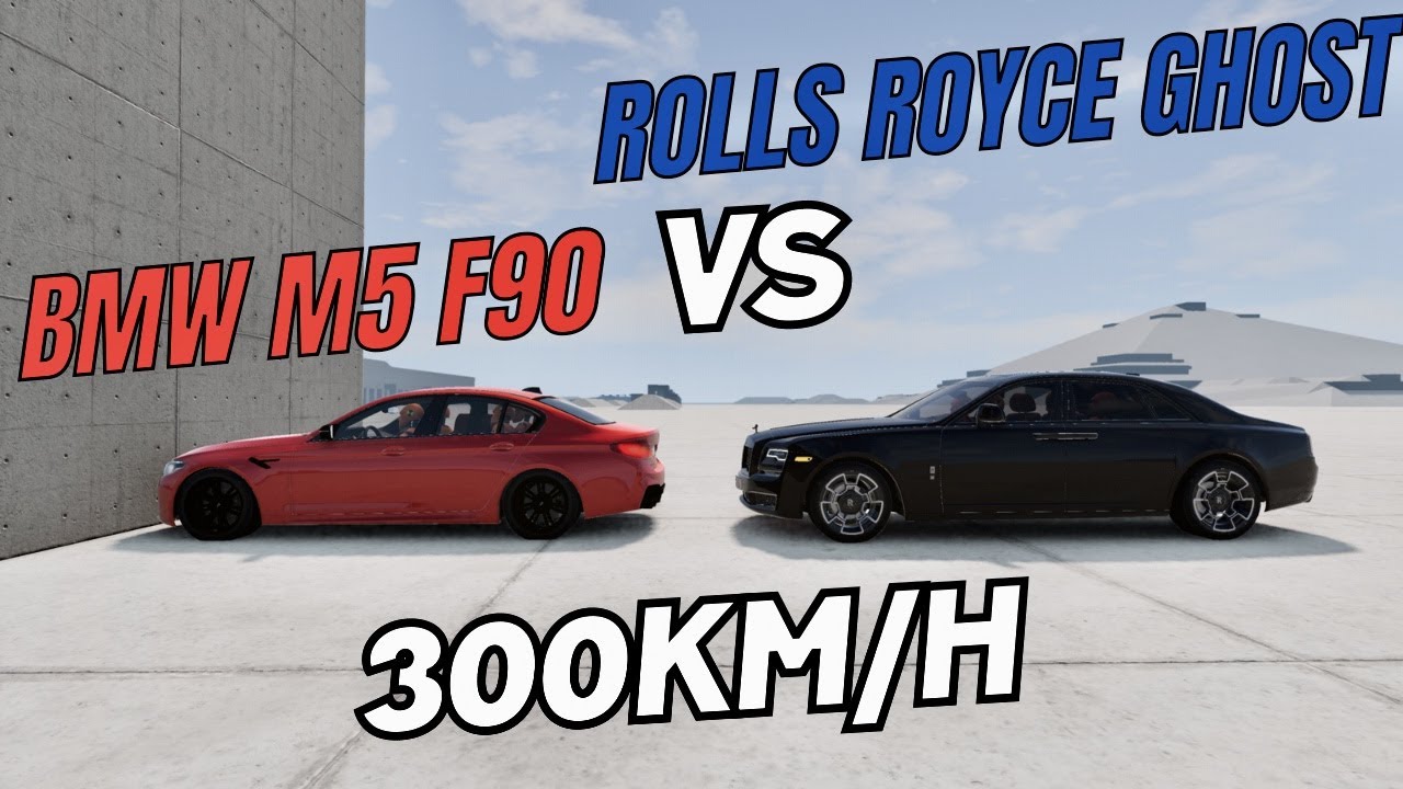BMW M5 F90 vs ROLLS ROYCE GHOST  |  Crash Beamng Drive