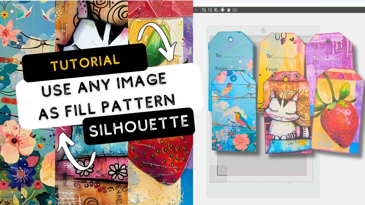 How to Fill Any Shape or Text with Your Own Images in Silhouette Studio (FREE Version work around)