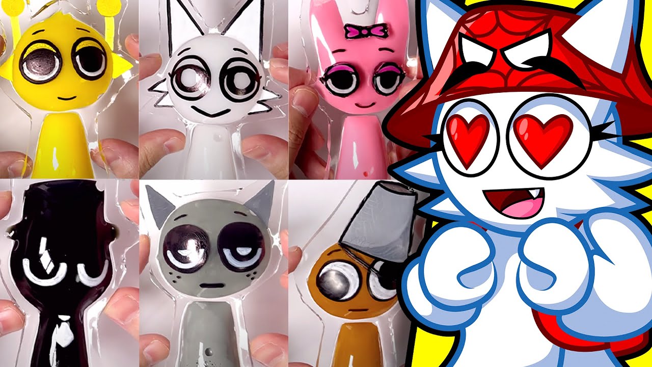 SPRUNKIS se TRANSFORMAN en SQUISHYS 😍 el ARTE m&aacute;s SATISFACTORIO del MUNDO! (sprunki)