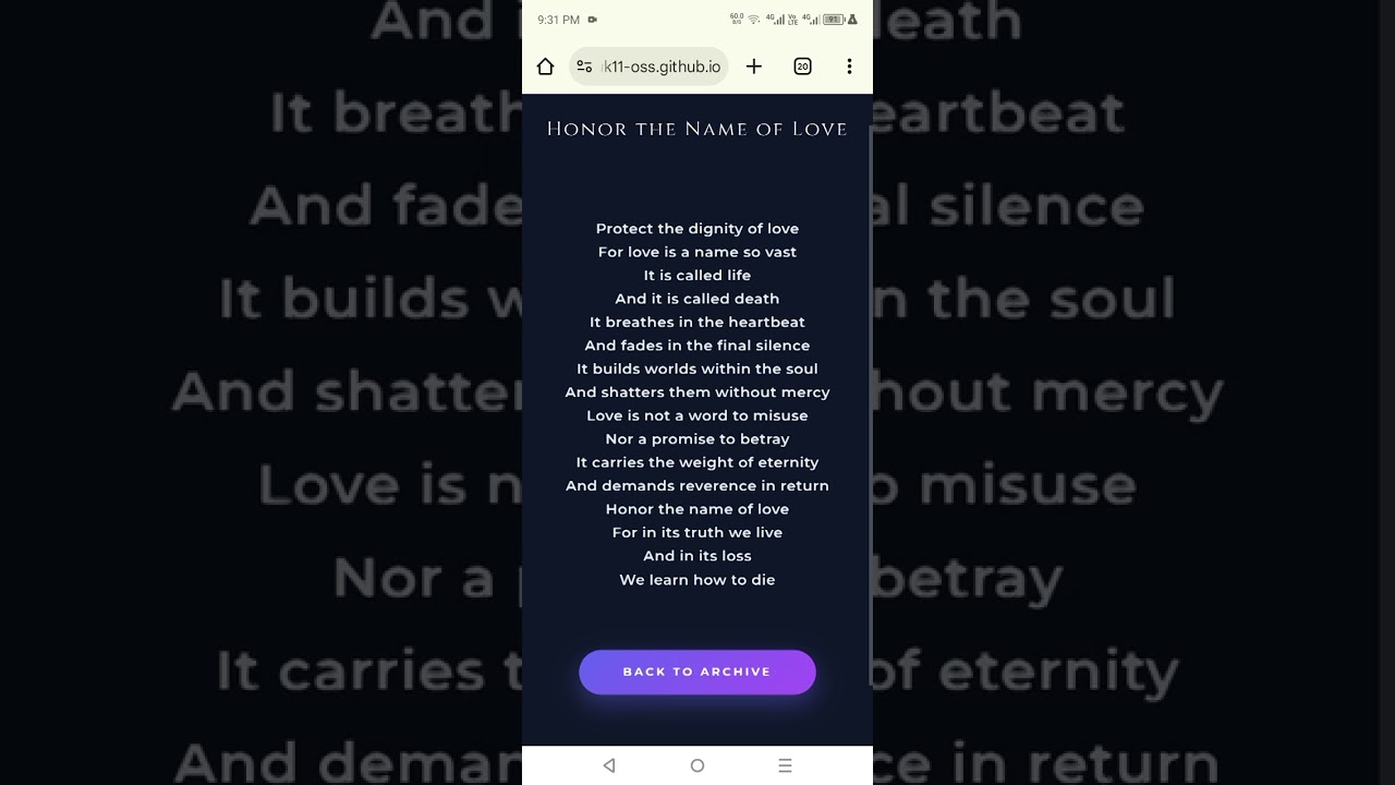 Honor the name of love poetry by Hassan jatoi 