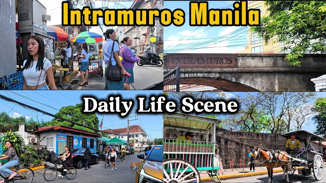 Walking Tour in Intramuros Manila | Daily Life Scene [4K]