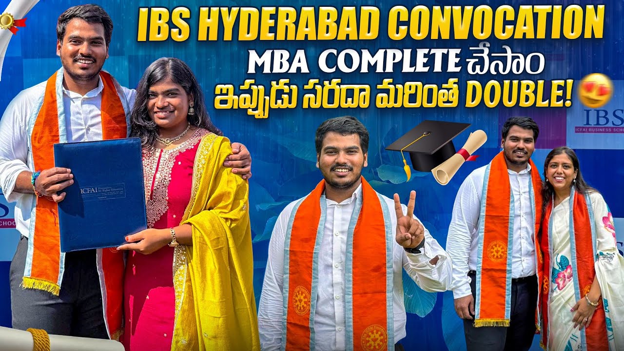 Конференция IBS Hyderabad Convocation 2025 🎓 | MBA Complete Chesam 😍 Веселье с друзьями | Видеобл...