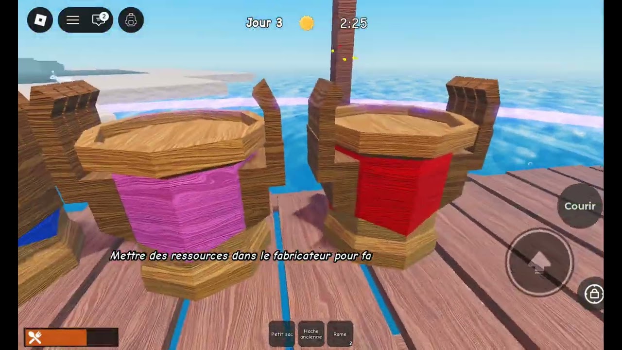 On joue à raft 101 survie ( sur roblox)