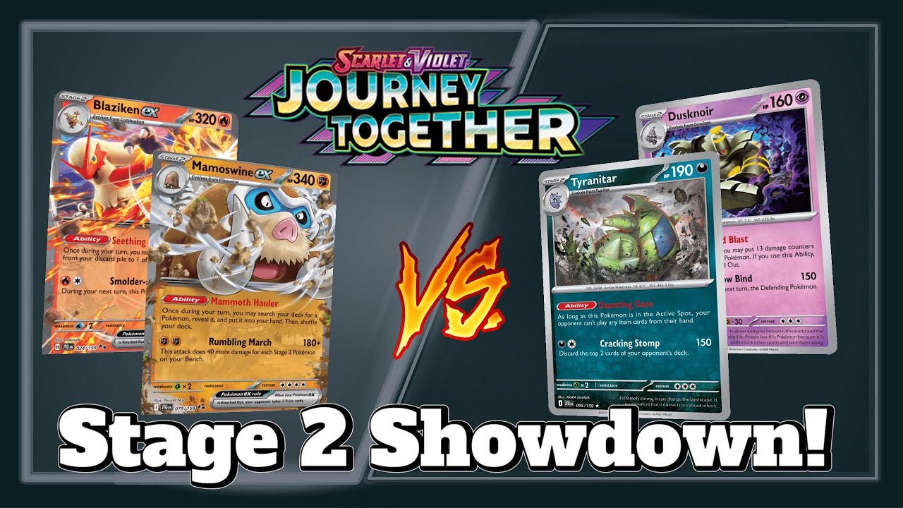 Mamoswine ex W/ Blaziken VS Tyranitar W/ Dusknoir Tabletop Gaming Journey Together Post Rotation
