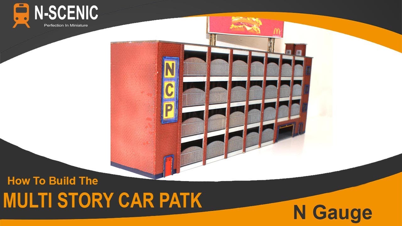 N Gauge Multi Story Semi Low Relief Car Park For model railway N Scenic