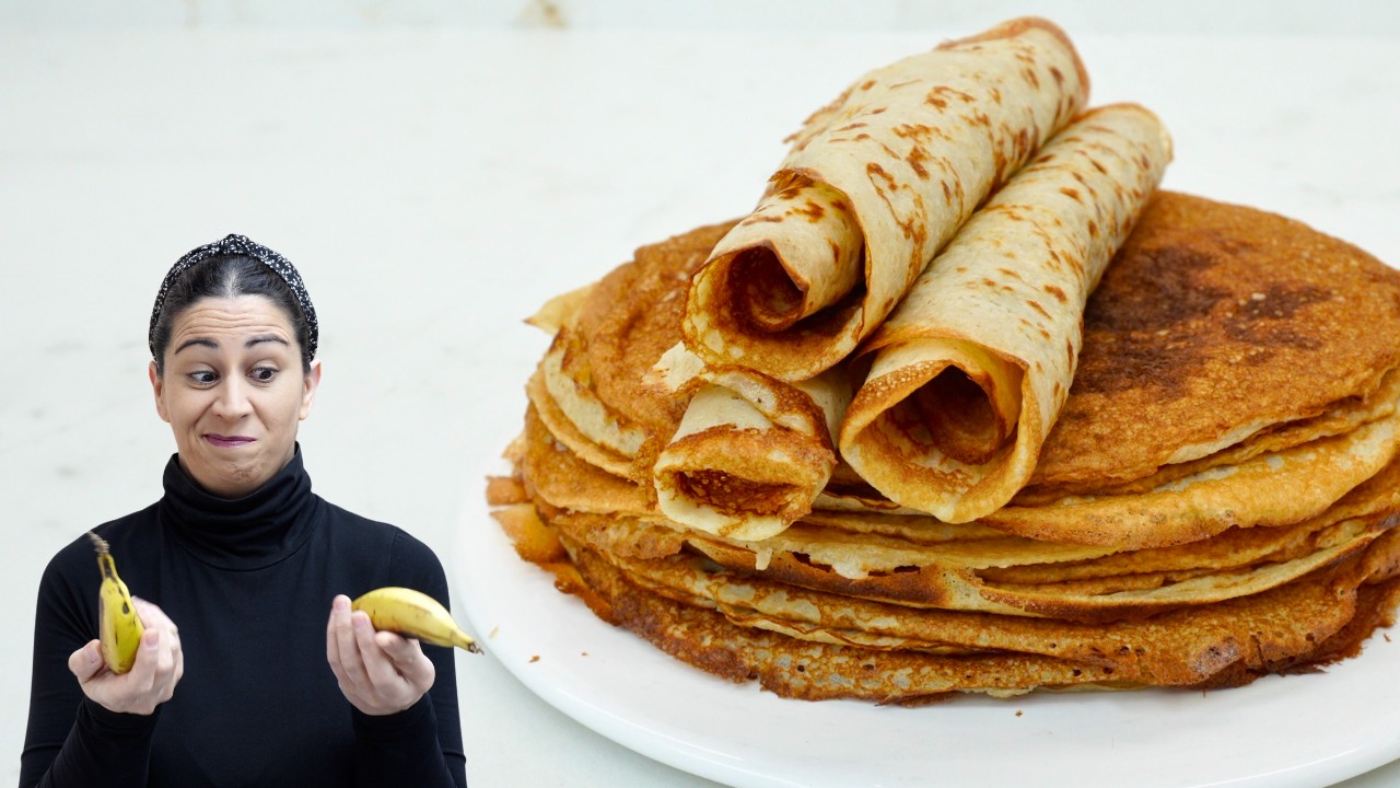🥞✨ Crepes de Avena y Plátano SIN AZÚCAR: ¡Tan Deliciosos que no Podrás Resistirte!  ❤️👩‍🍳