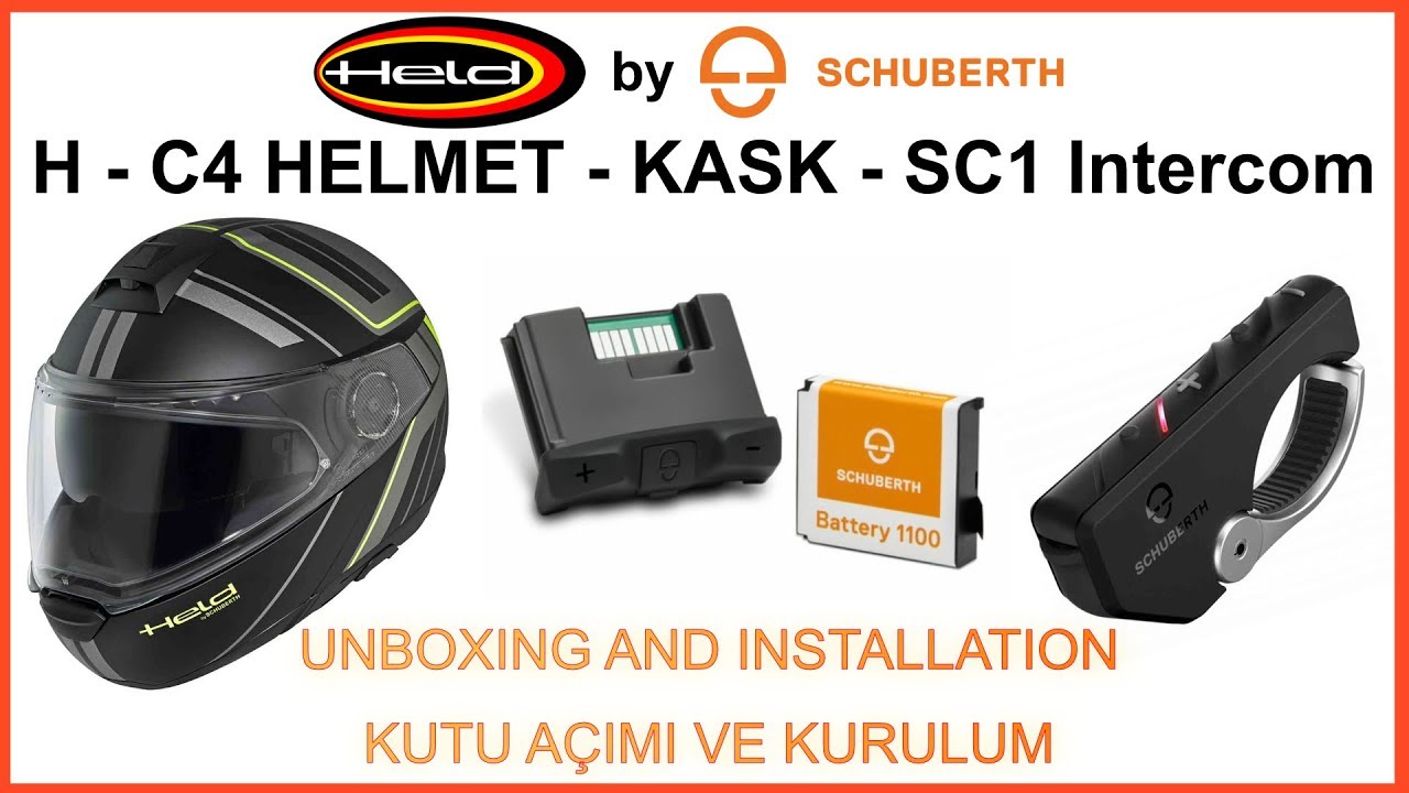 Schuberth C4 helmet, Sena SC1 and RC4 communication systems