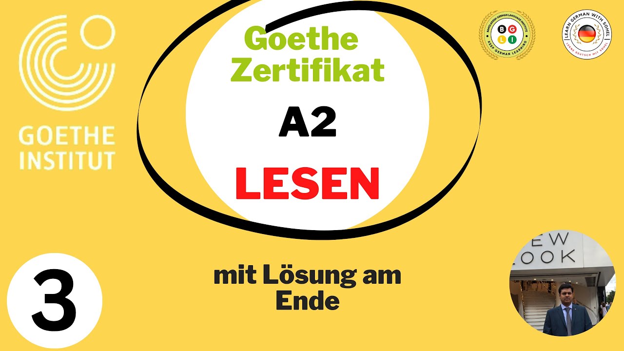 Goethe Zertifikat A2 || LESEN Modelltest mit Lösung am Ende || Test-3