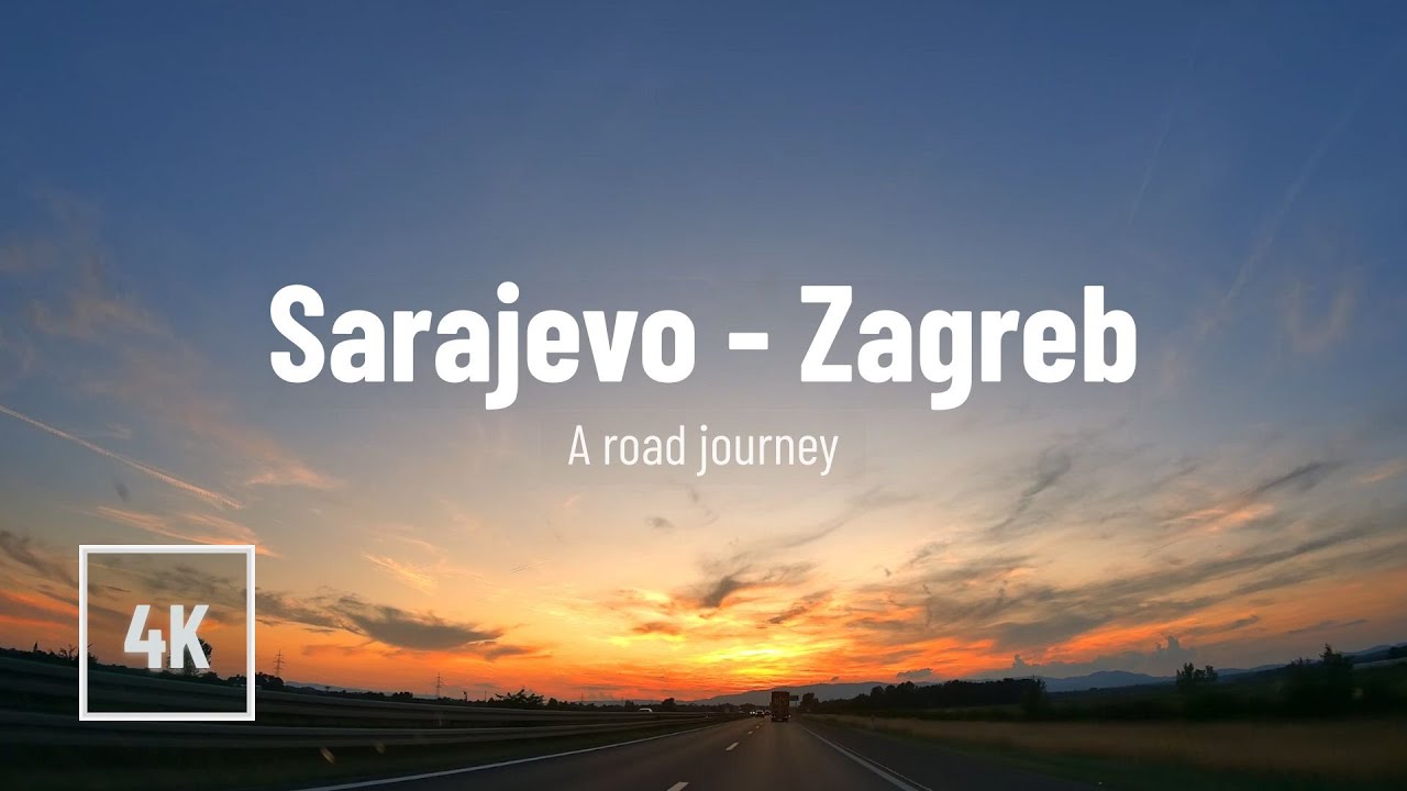 Поездка из Сараево в Загреб 4K автопутешествие