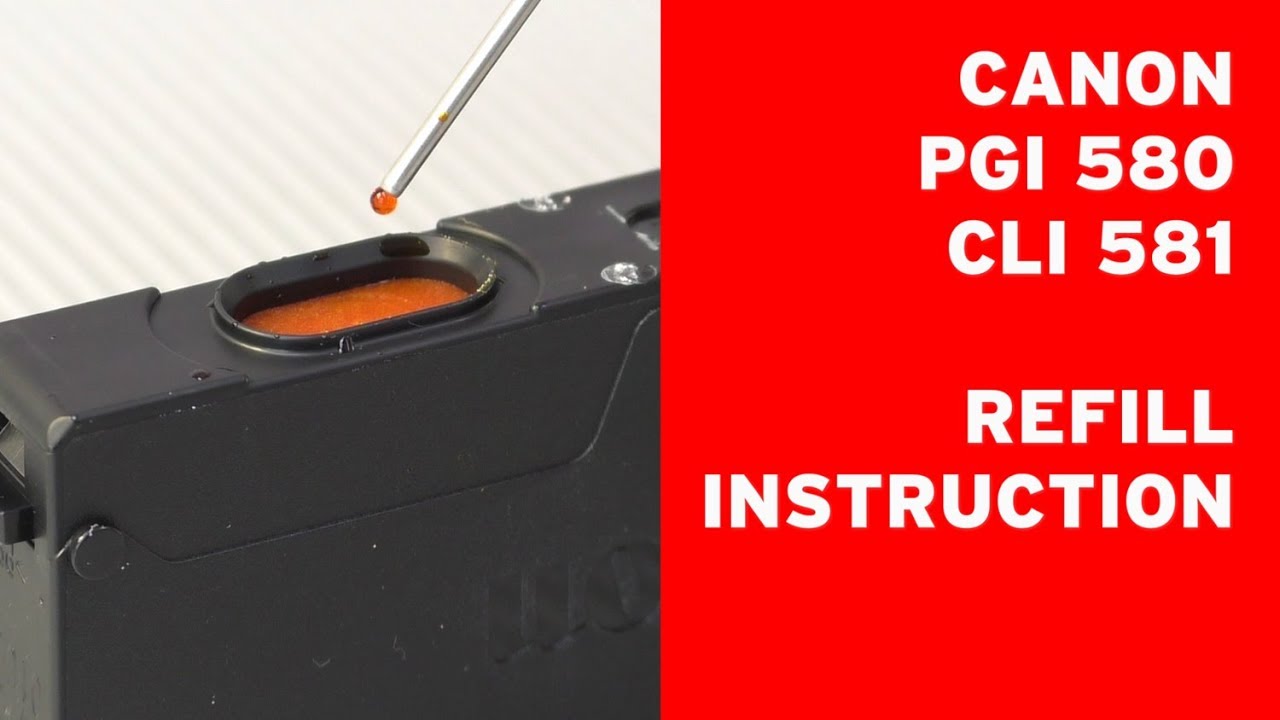 How to refill Canon PGI-580, PGI-280, CLI-581, CLI-281 cartridges and deactivate ink level ?