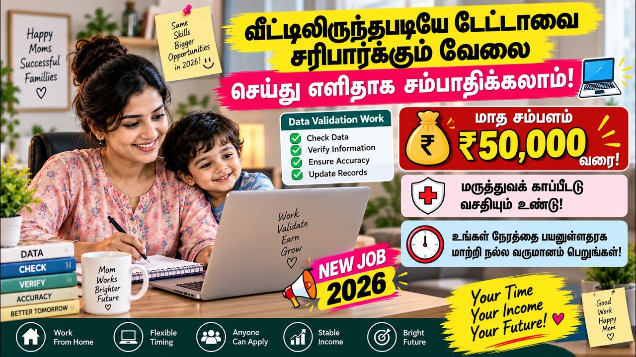 Work From Home Job 2026 Tamil|Excel Jobs Tamil|Online Jobs 2026 #wfh #workfromhome  #dataanalyst