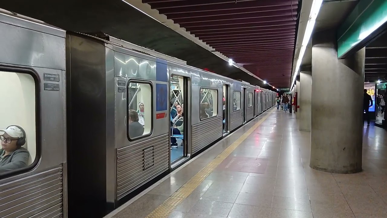 Movimentação de trens,  Estação Trianon-MASP #trilhosedestinos #metrô #linha2verde #viral 